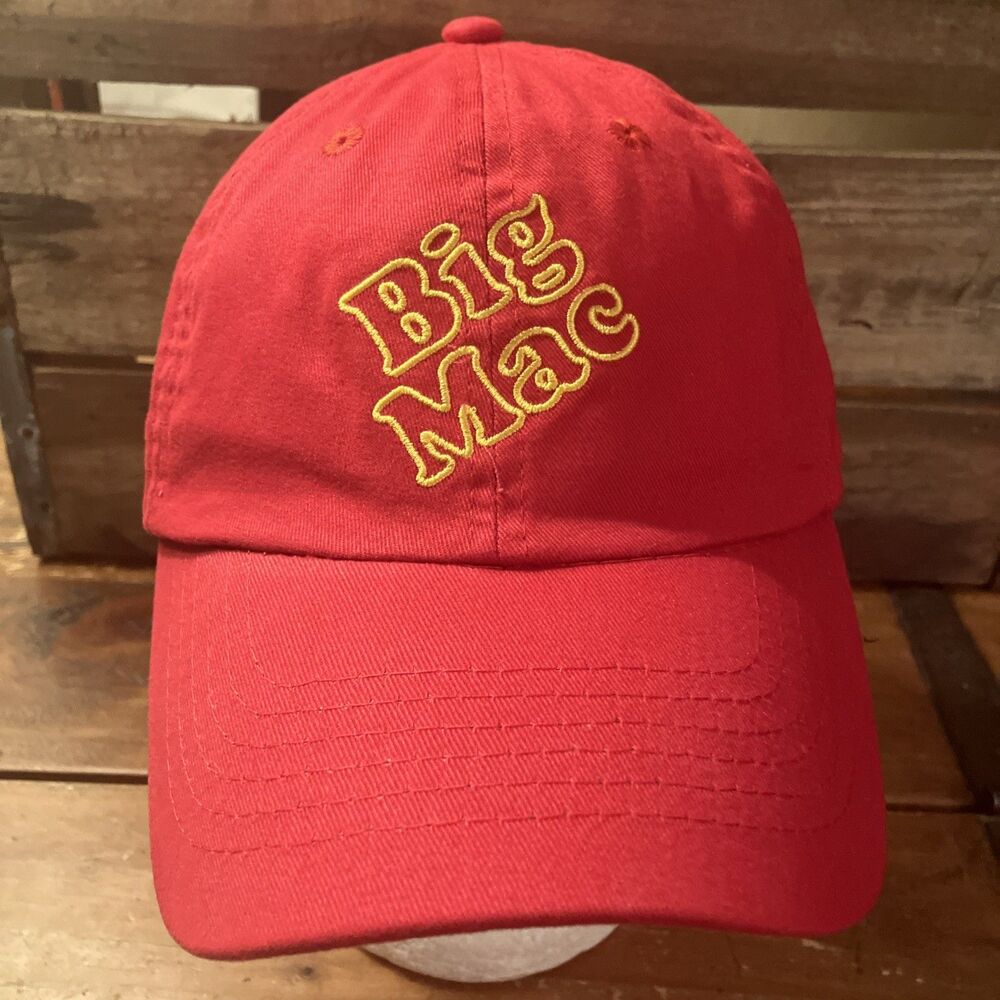 McDonald's Retro Red Big Mac Logo Cap Hat